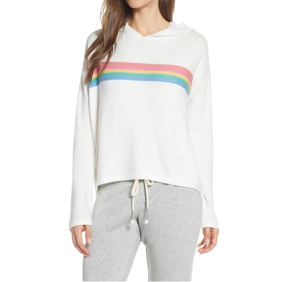 rainbow stripe hoodie